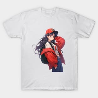 Misato Katsuragi Anime girl Illustration streetwear T-Shirt